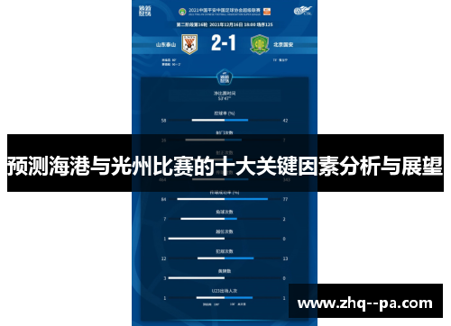 预测海港与光州比赛的十大关键因素分析与展望
